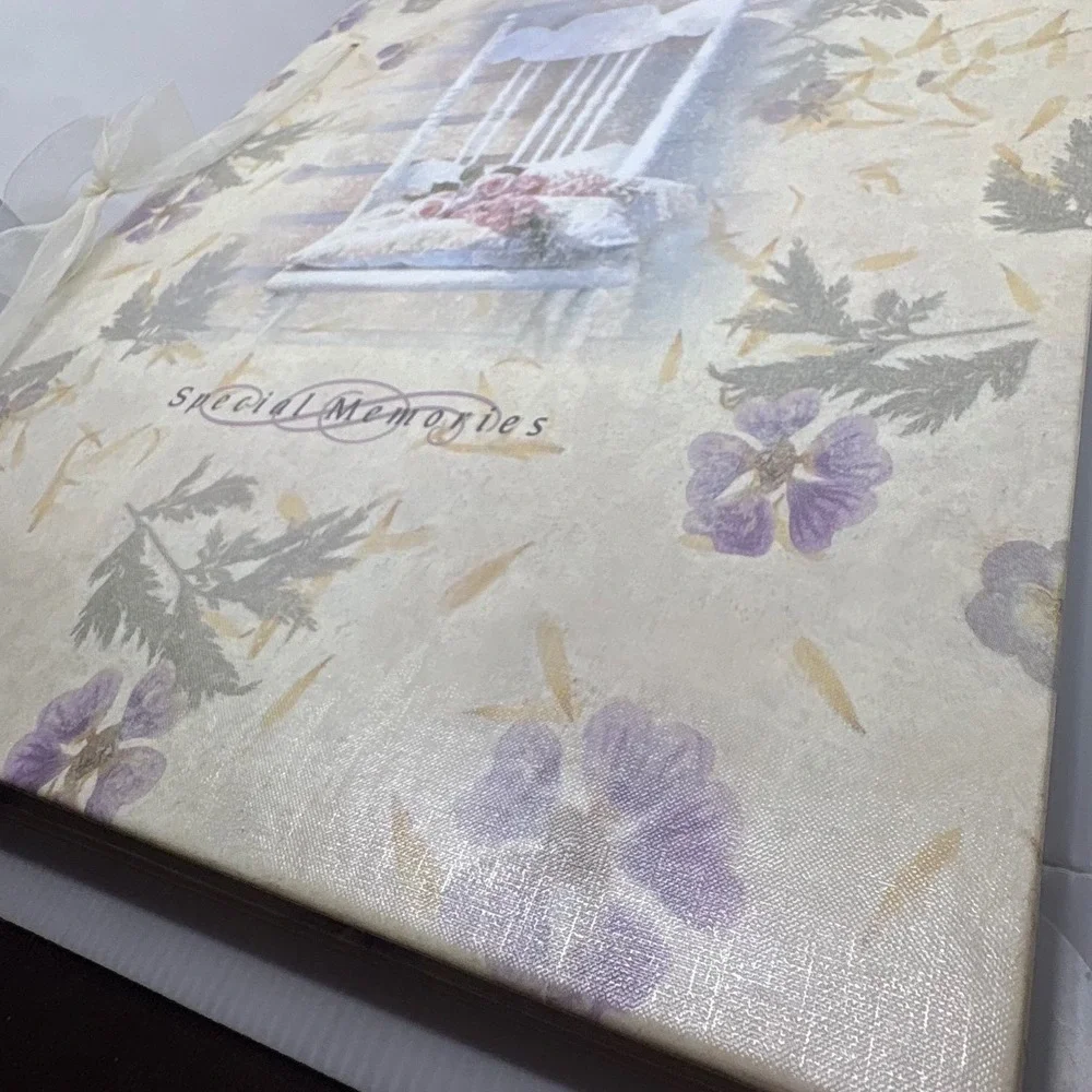 Hallmark Special Memories Floral Photo Album Ribbon Tie 3-Ring Binder 32 Pages